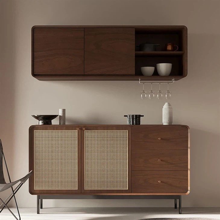 Rattan Sideboard Storage Cabinet