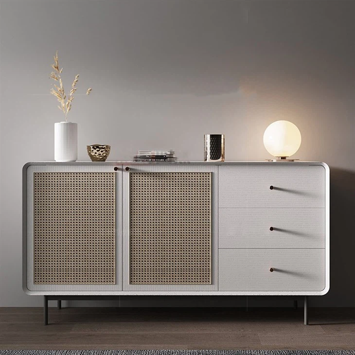 Rattan Sideboard Storage Cabinet