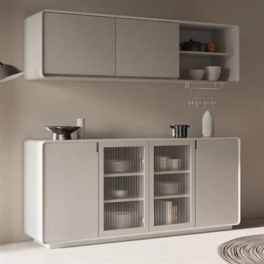 লিভিং রুমের আসবাবপত্র আলংকারিক গ্লাস সাইডবোর্ড