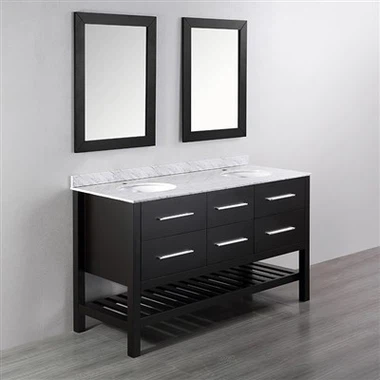 ডবল সিঙ্ক আমেরিকান শৈলী বাথরুম ভ্যানিটি